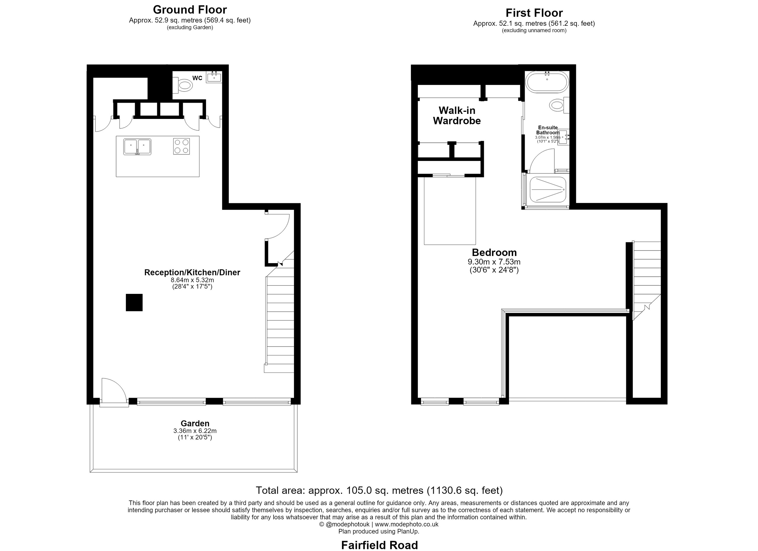 97 Fairfield Road, London floorplan