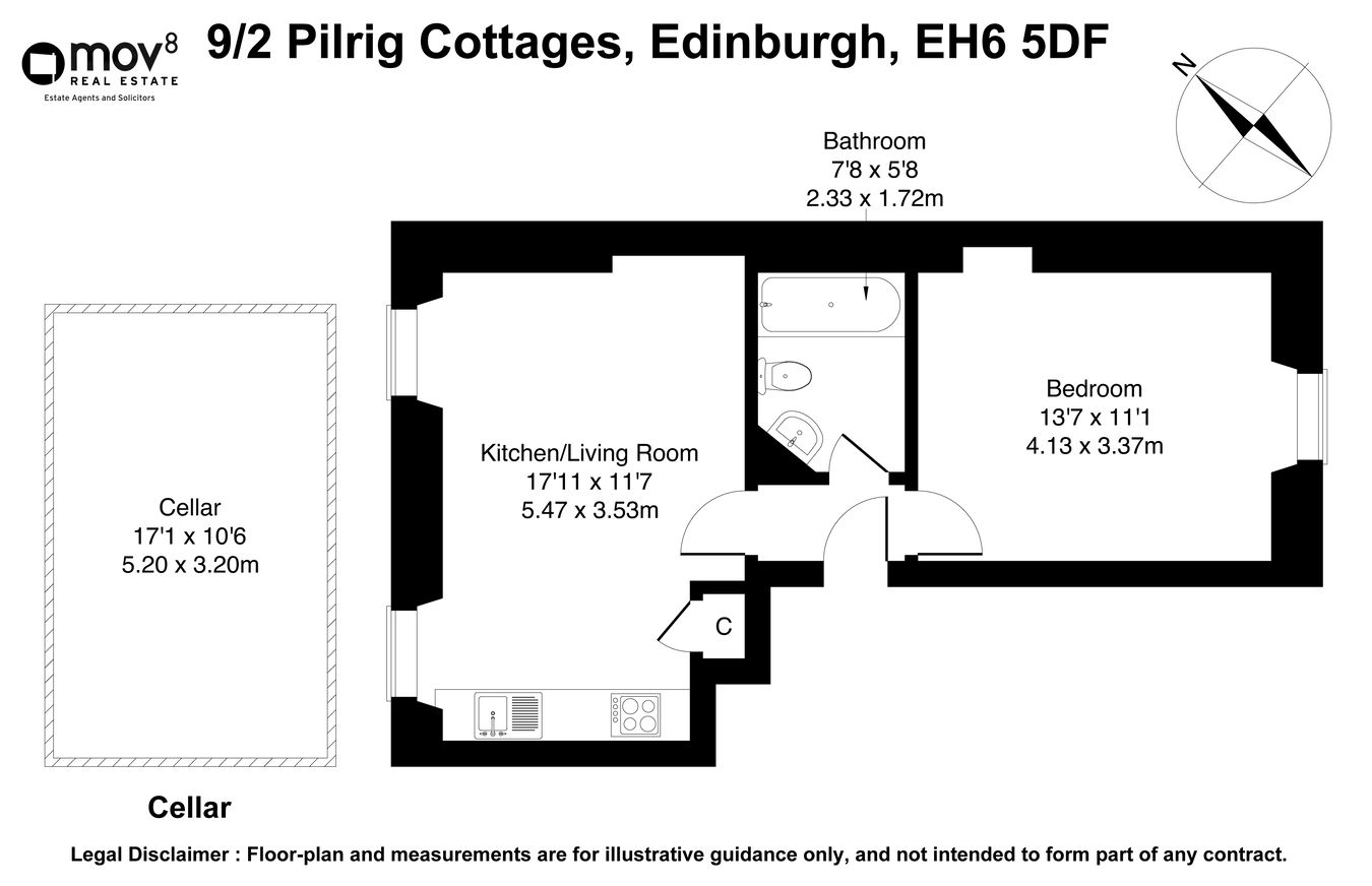 Pilrig Cottages, Edinburgh floorplan
