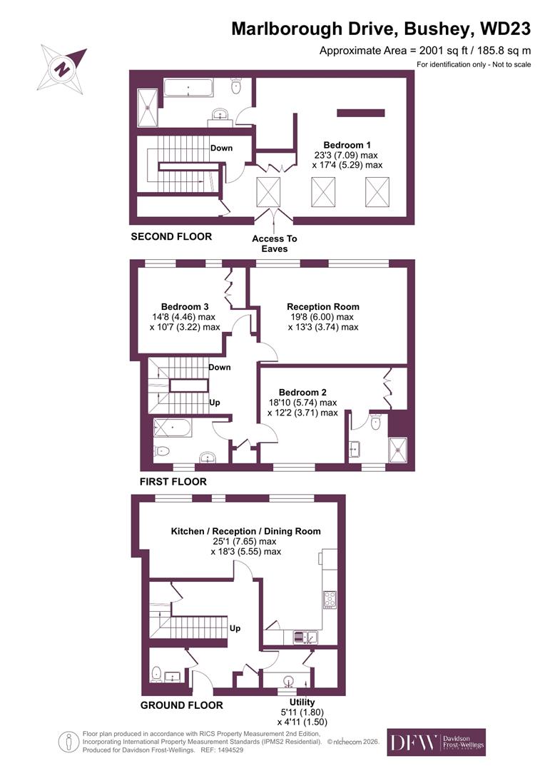 11 Devonshire House, Marlborough Drive, Bushey floorplan