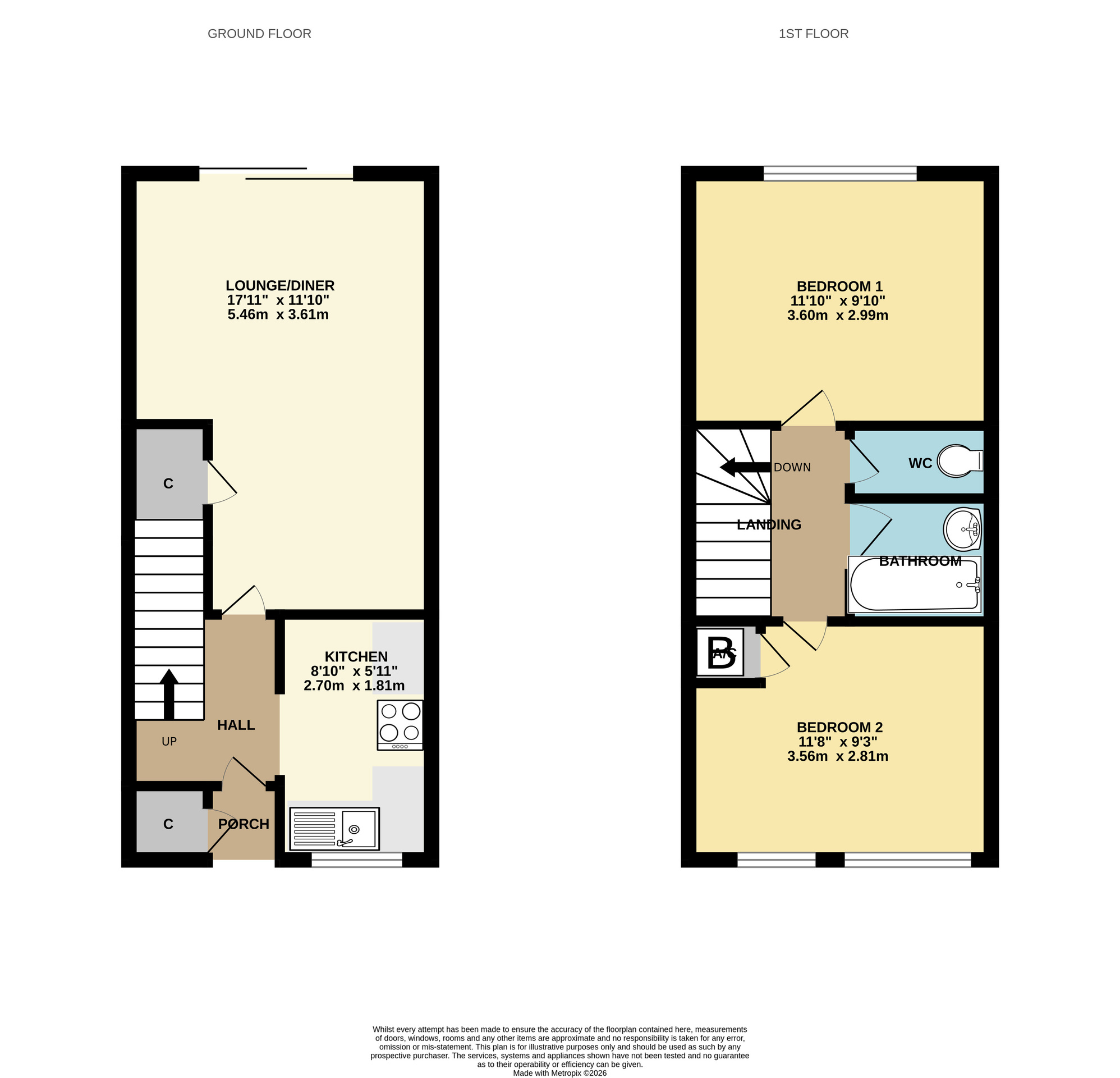 202 Lower Fairmead Road, Yeovil floorplan