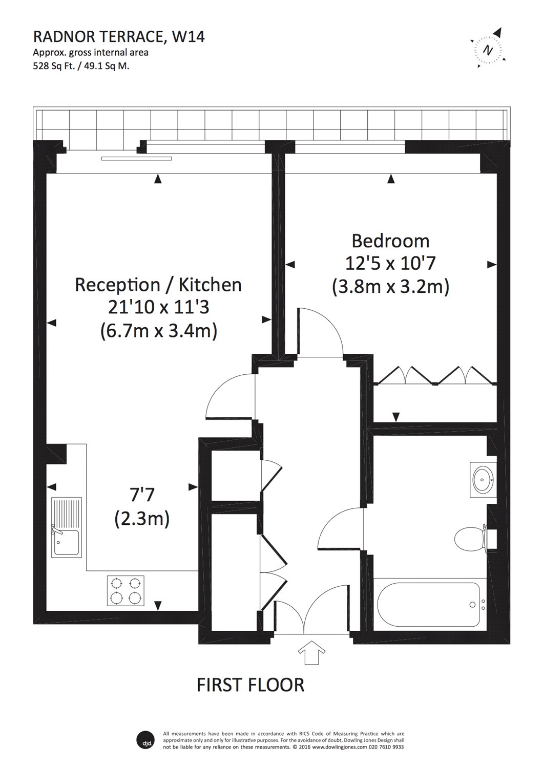 1 Bedrooms Flat to rent in Lord Kensington House, 5 Radnor Terrace, Kensington, London W14