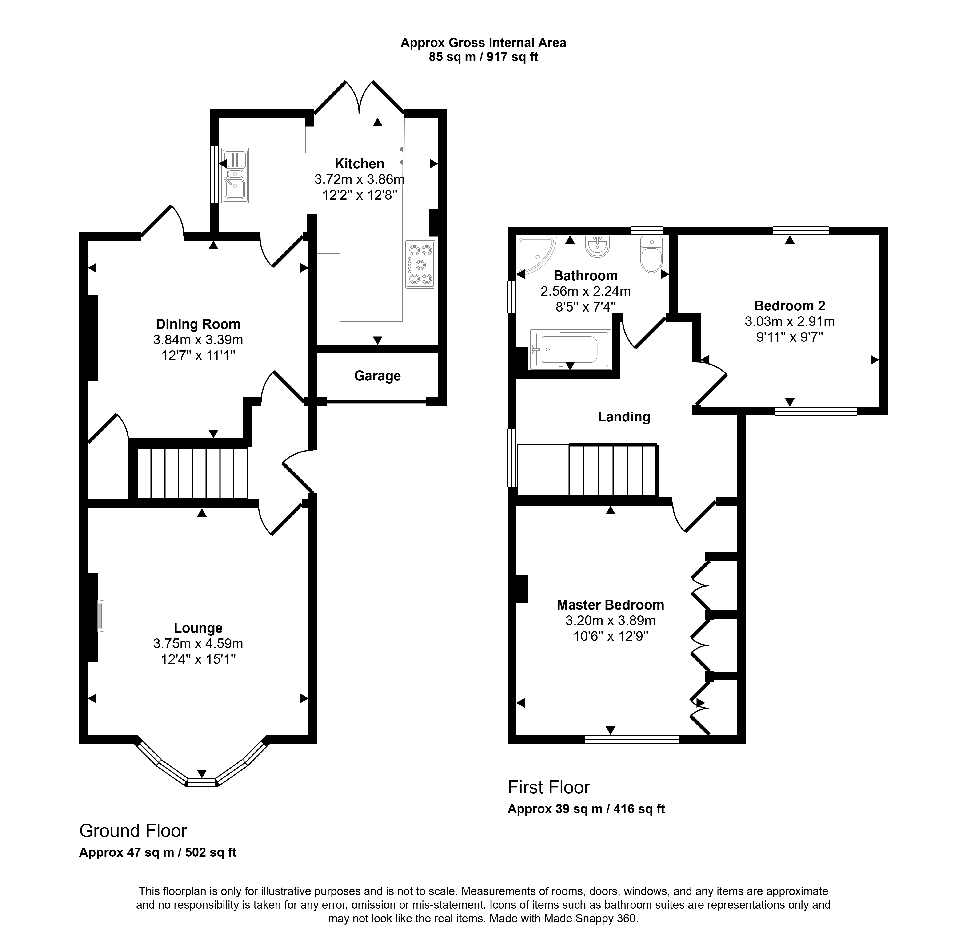 34, Brantwood Avenue, Whitley Bay floorplan