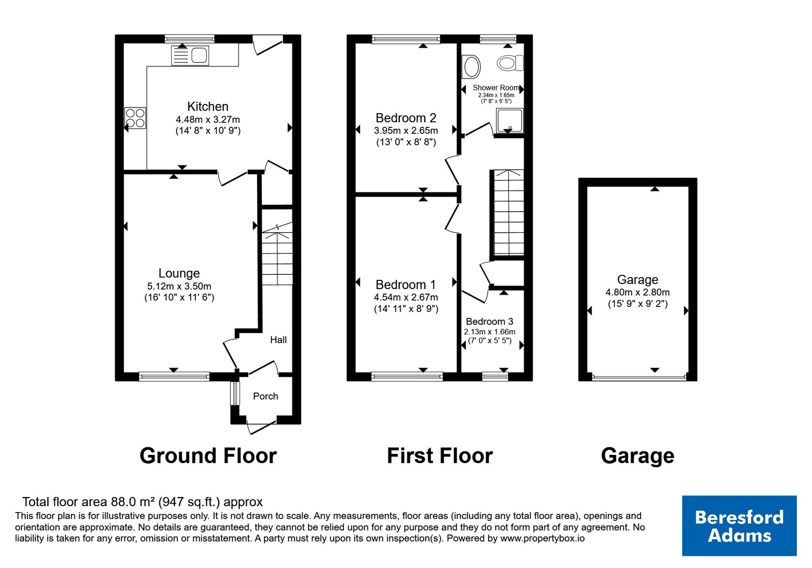 40, Ffordd Cynan, Gwynedd floorplan