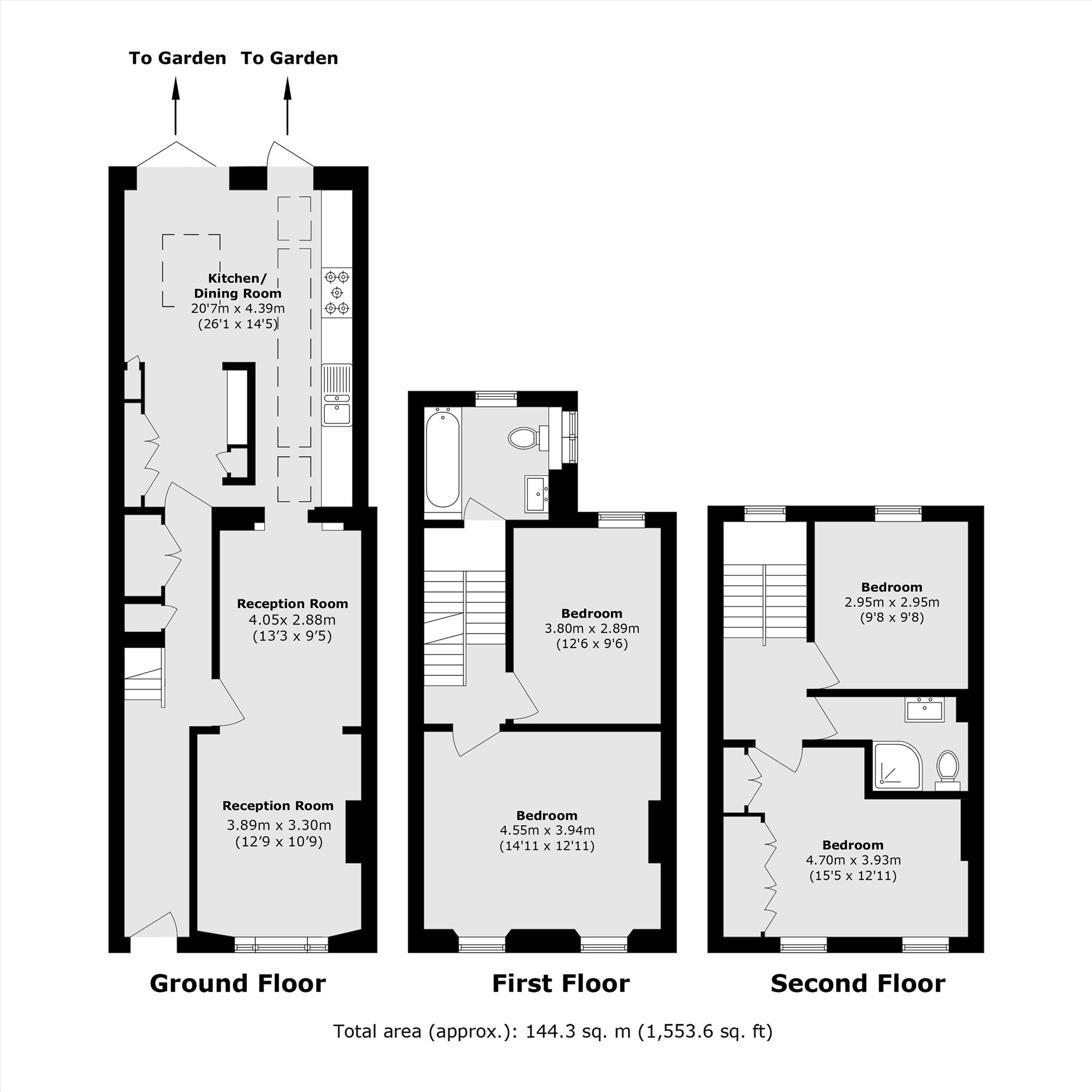16, Ascham Street, London floorplan