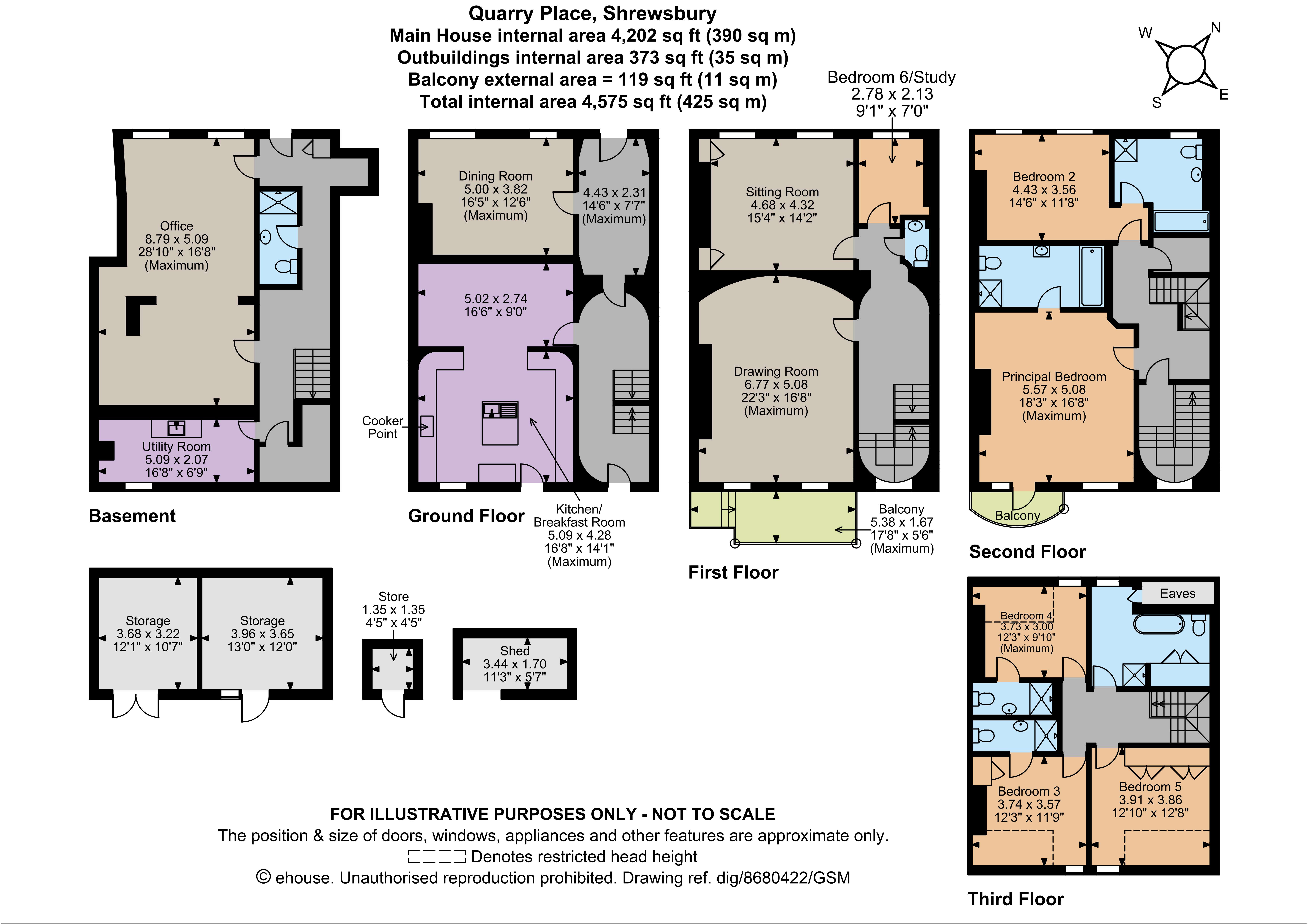 1, Quarry Place, Shrewsbury floorplan