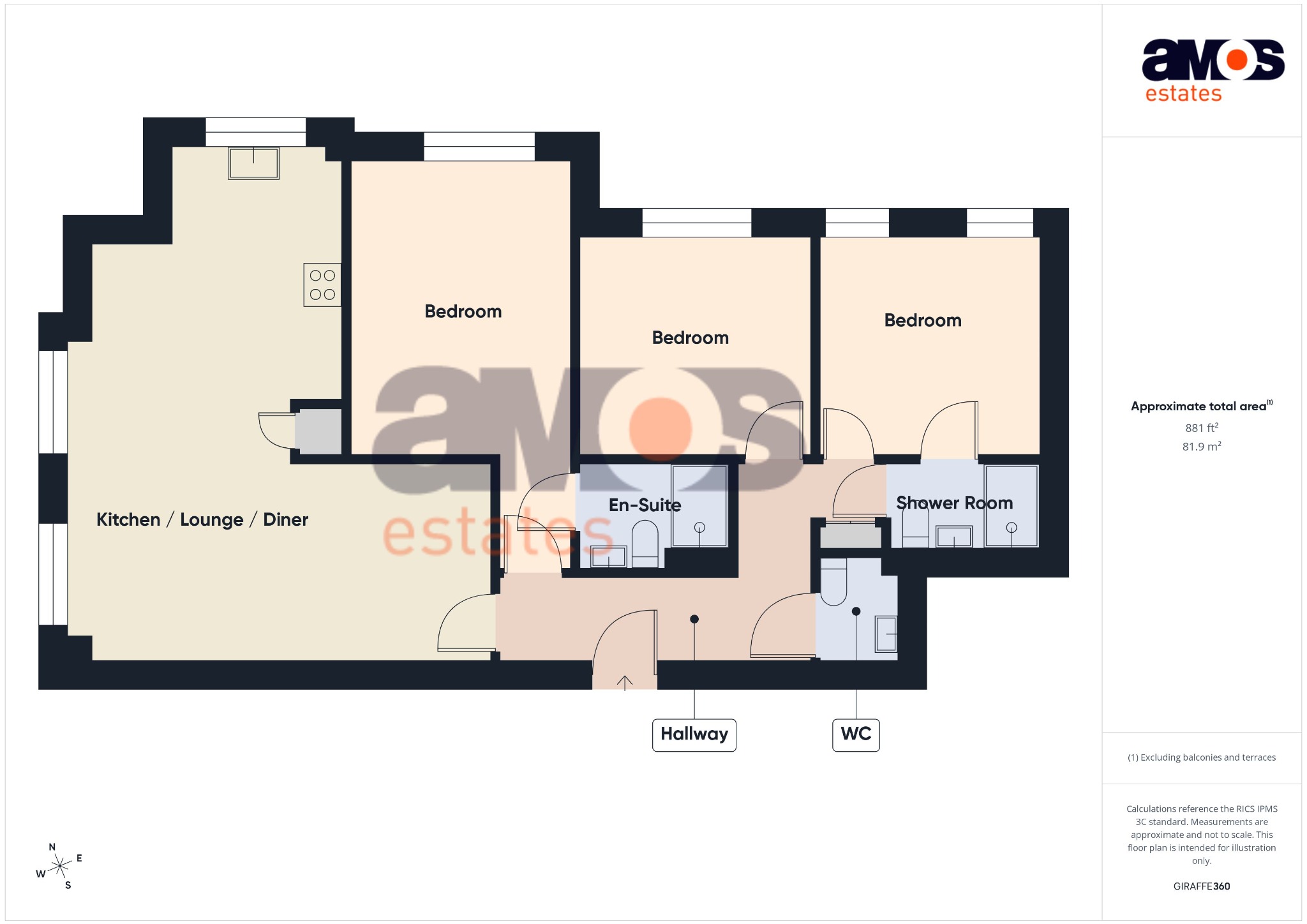 Apartment 13, Manna Heights, Benfleet floorplan