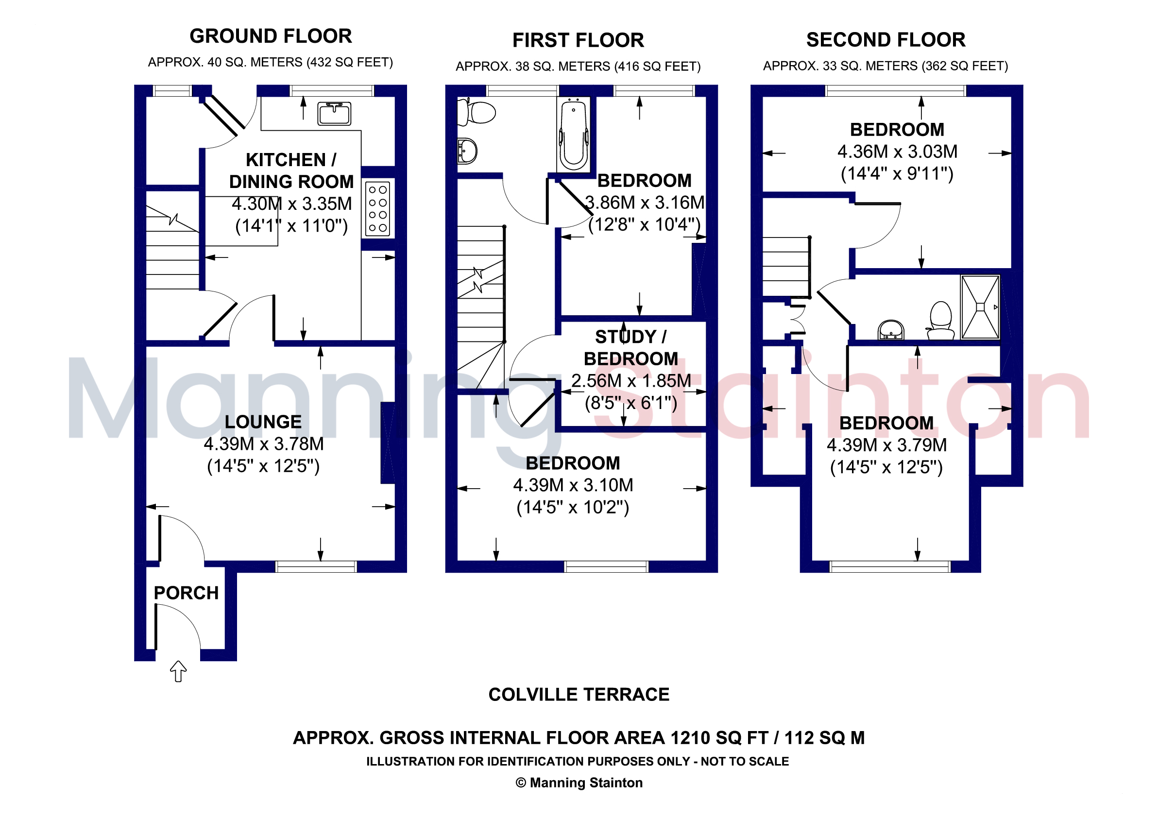 3, Colville Terrace, Wakefield floorplan