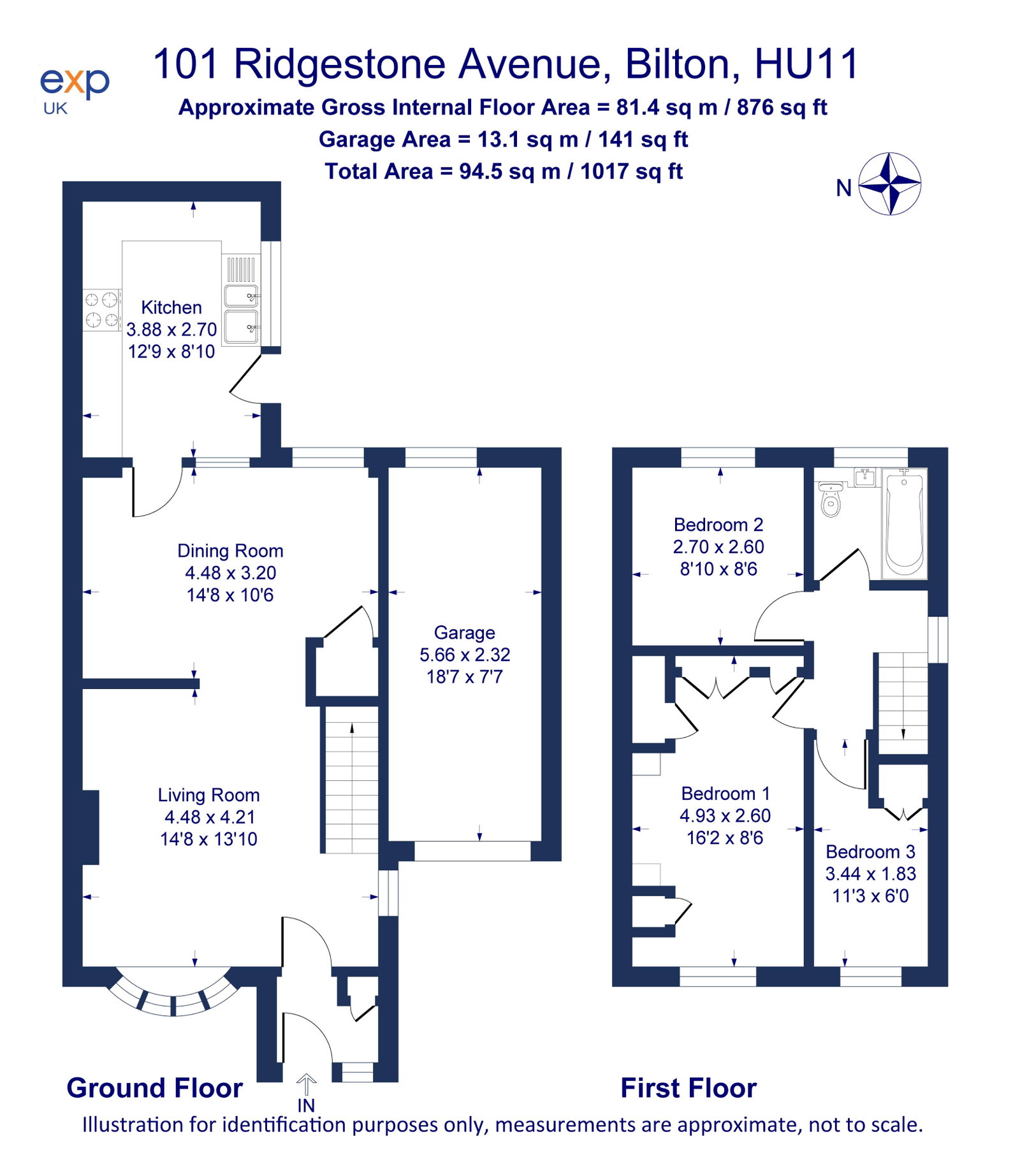 Ridgestone Avenue, Hull floorplan