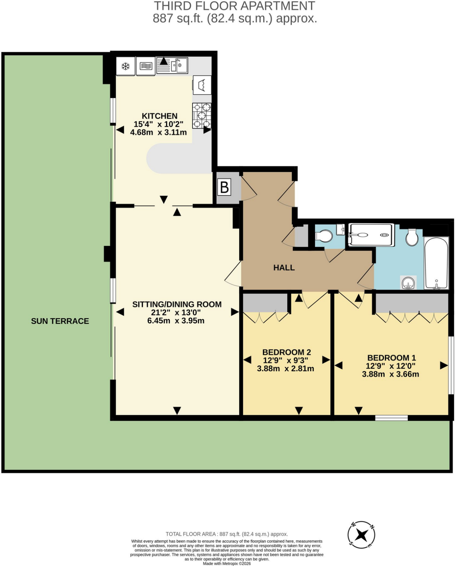 Apartment 16, Hayden Park, St. Marychurch Road, Torquay floorplan