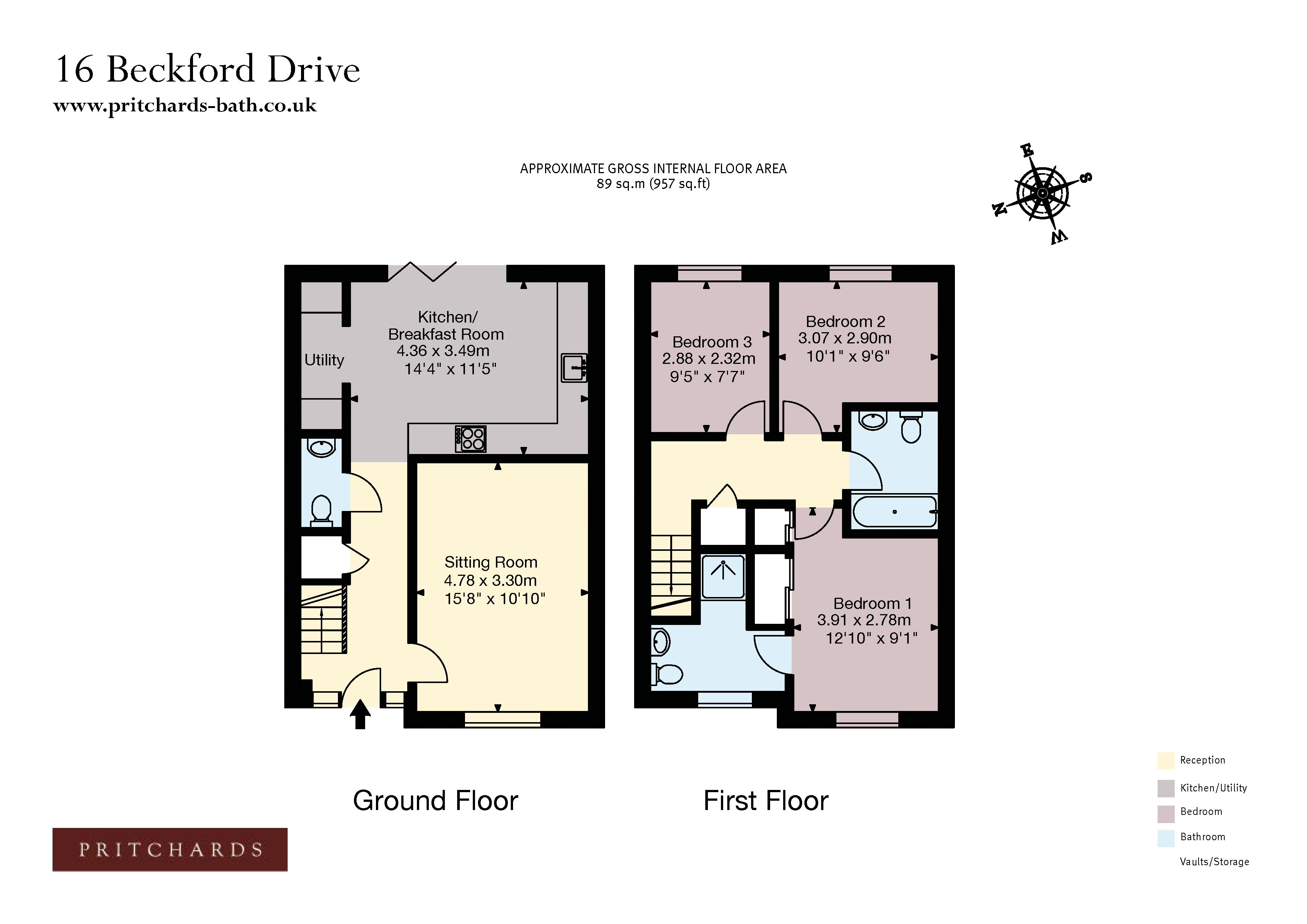 3 Bedrooms Semi-detached house for sale in Beckford Drive, Lansdown, Bath BA1