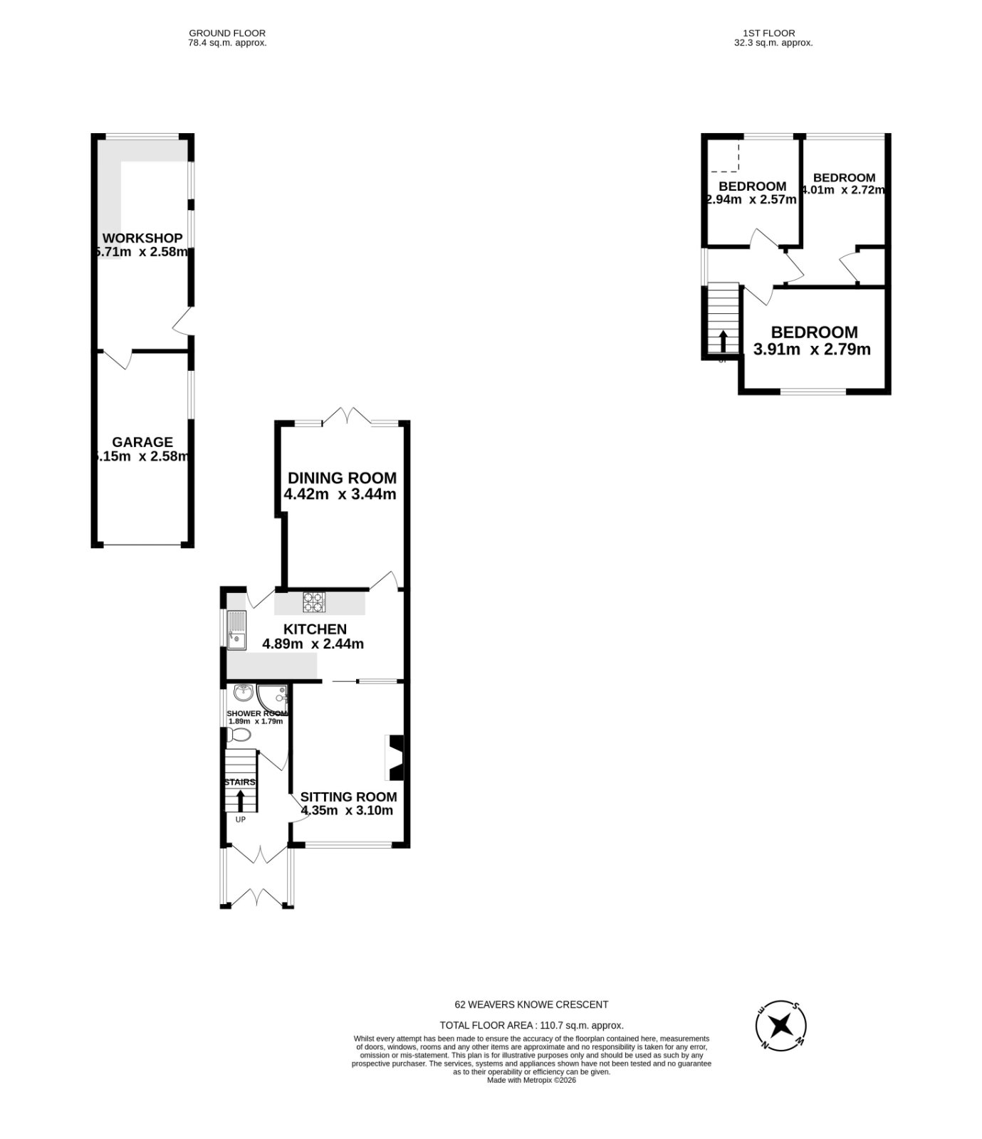62 Weavers' Knowe Crescent, Edinburgh floorplan