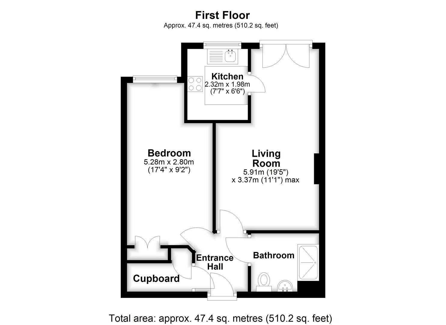 Flat 36, Pegasus Court, Brampton Way, Portishead floorplan