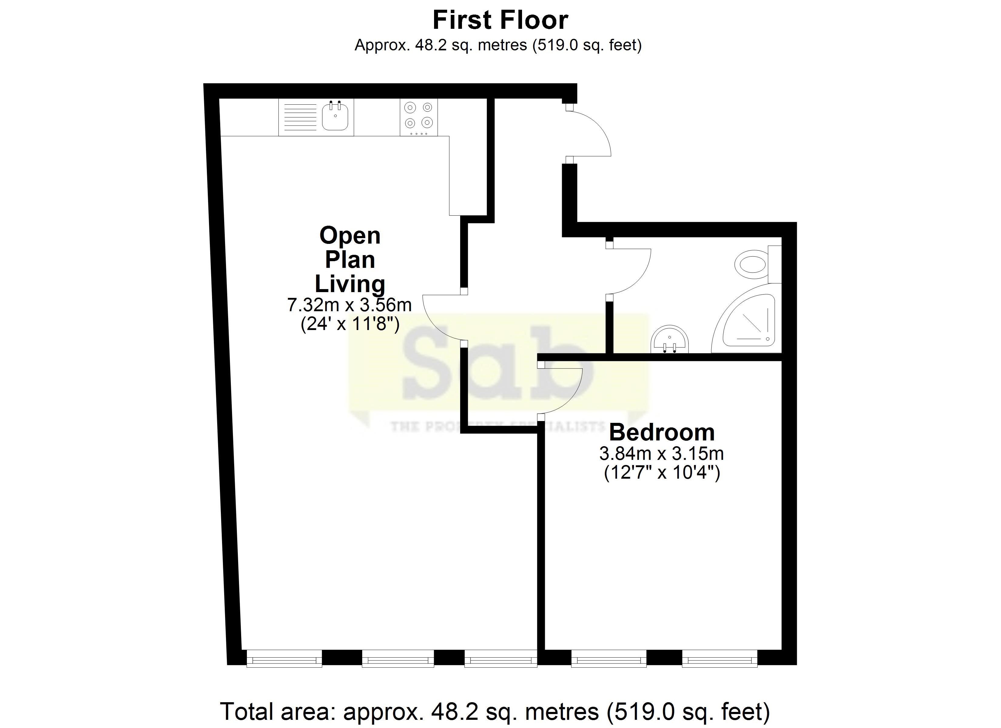 Flat 3, 49-53, Regent Street, Cambridge floorplan