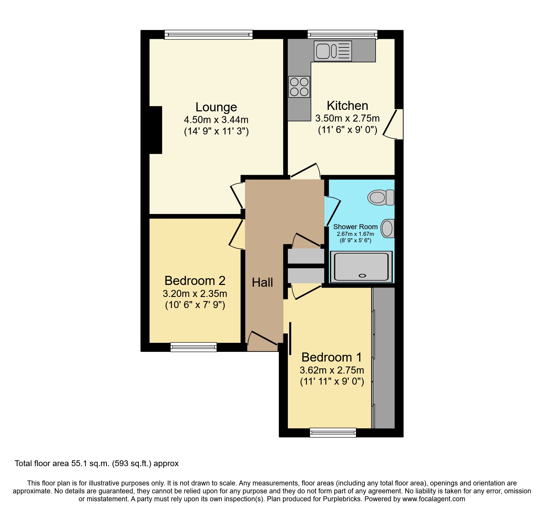 Rosemary Avenue, Sheerness ME12, 2 bedroom semidetached bungalow for