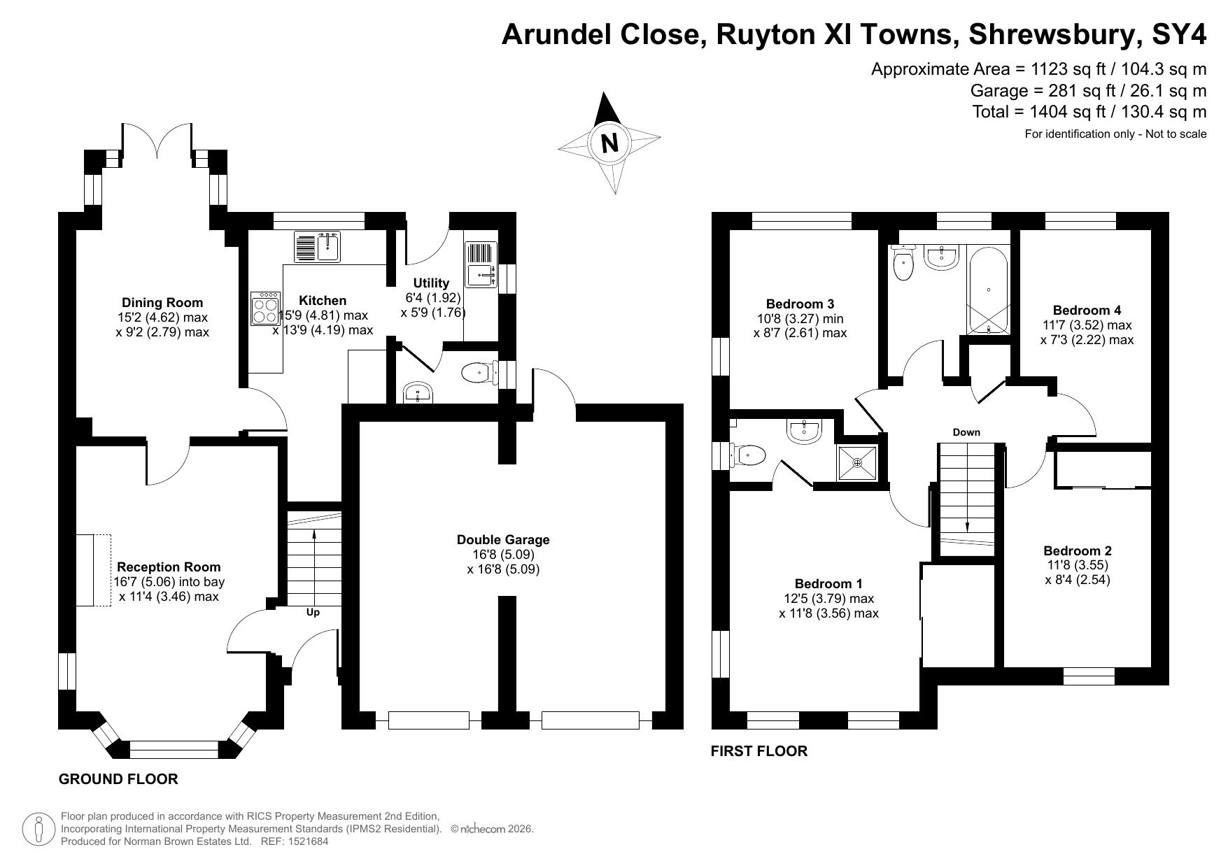 2 Arundel Close, Shrewsbury floorplan