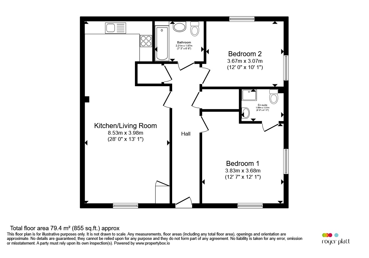 Flat 2, 1, Hayes Drive, Reading floorplan