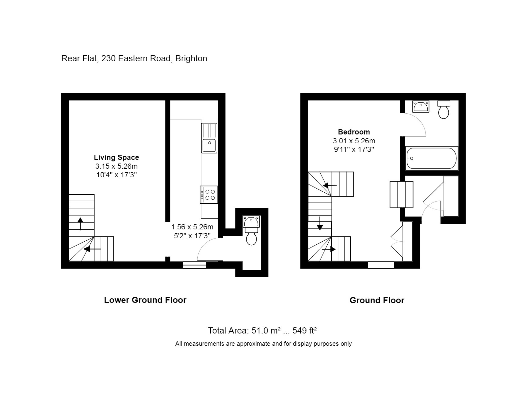 Flat 2, 230 Eastern Road, East Sussex floorplan