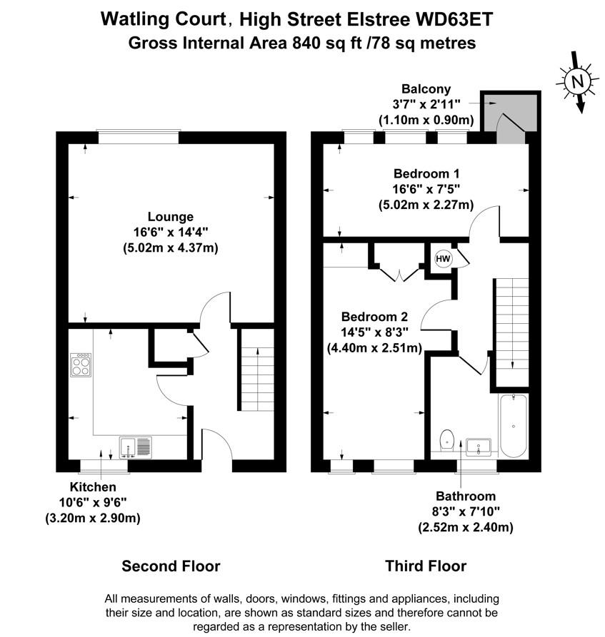 100, Watling Court, High Street, Elstree Borehamwood floorplan