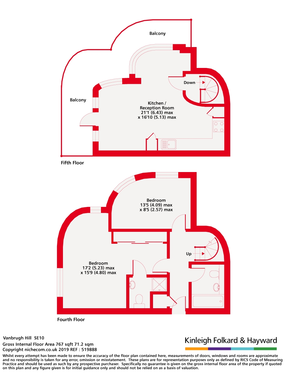 34 The Plaza, 135, Vanbrugh Hill, London floorplan