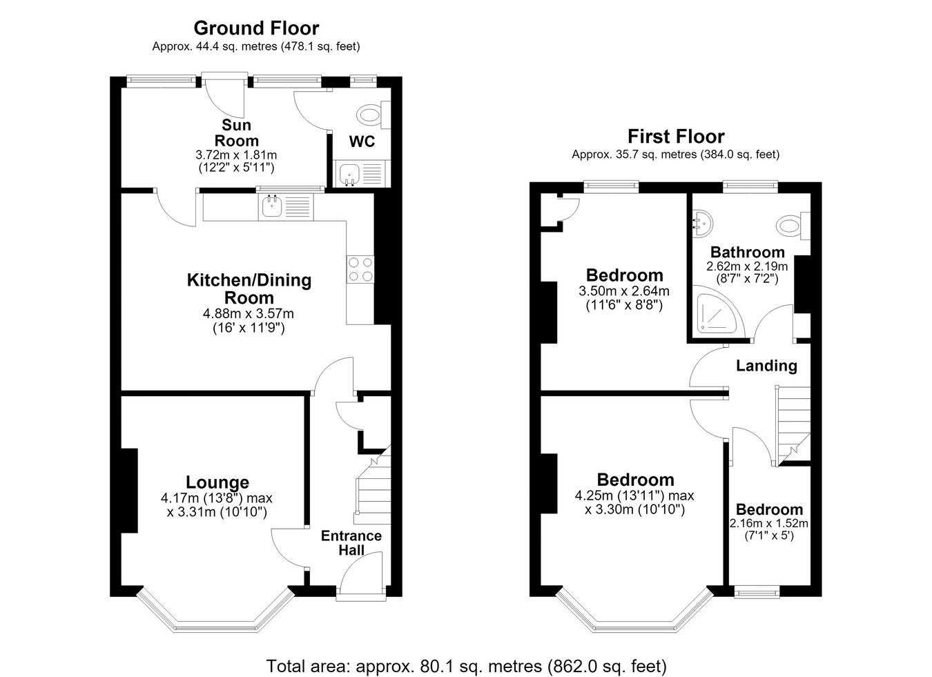 10, Markland Road, Elms Vale floorplan