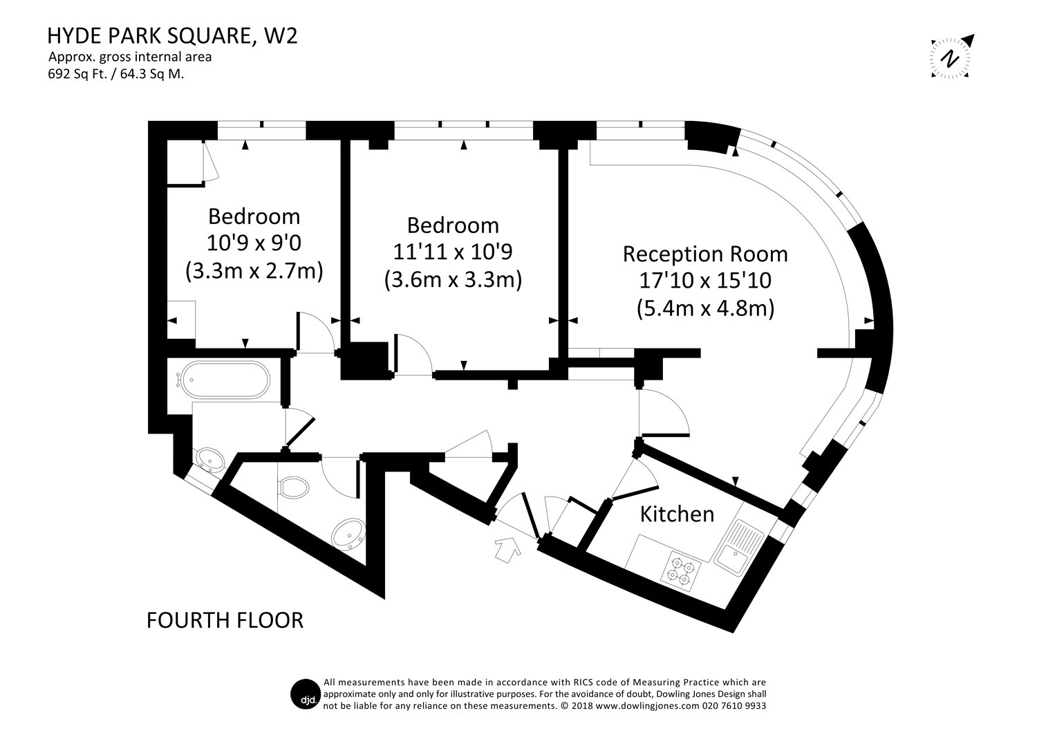 2 Bedrooms Flat for sale in Hyde Park Square, London W2