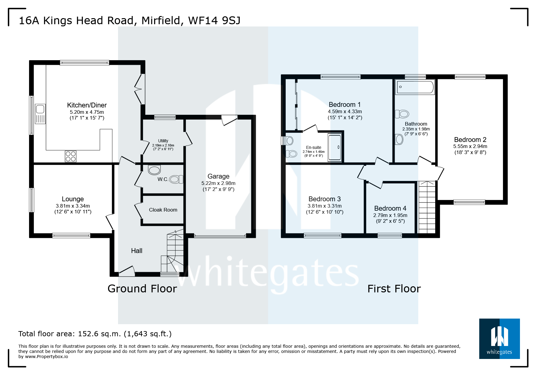 16a, Kings Head Road, Mirfield floorplan