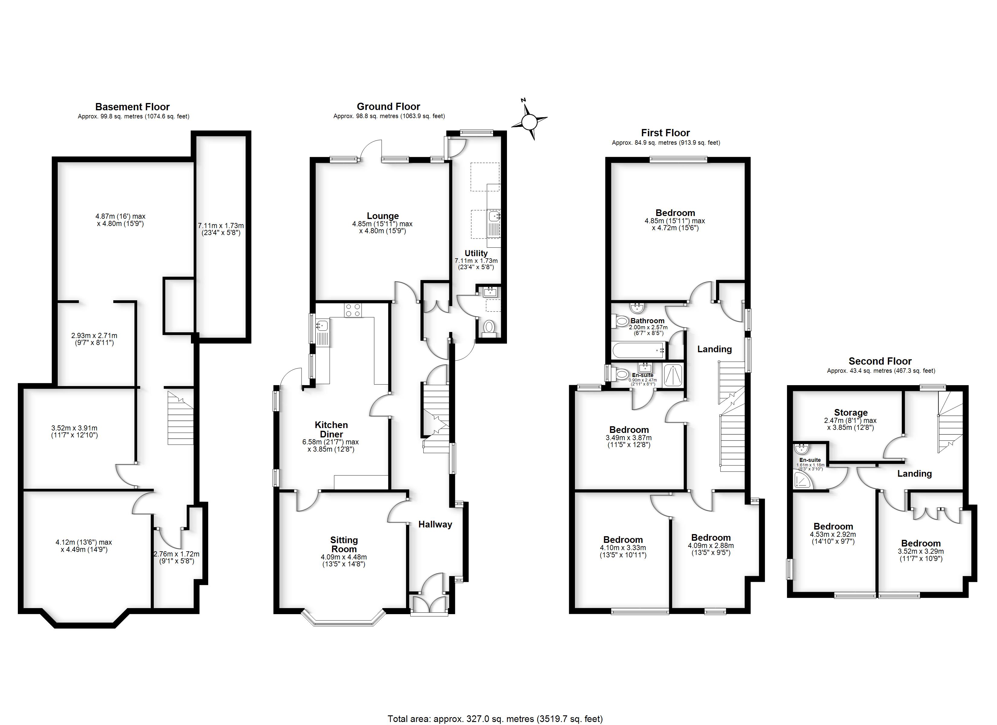 21, Tavistock Drive, Nottingham floorplan
