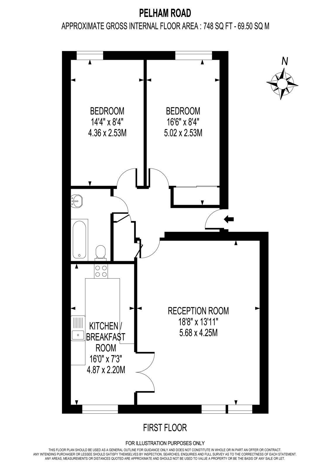 Flat 4, 65, Pelham Road, London floorplan