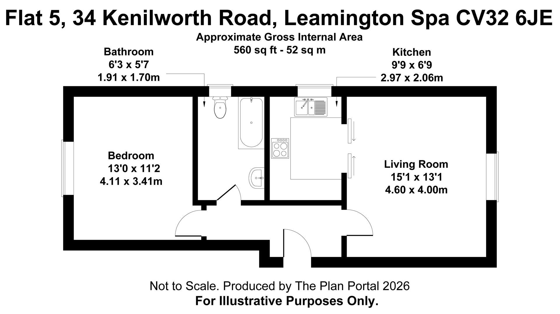 Flat 5, 34, Kenilworth Road, Leamington Spa floorplan