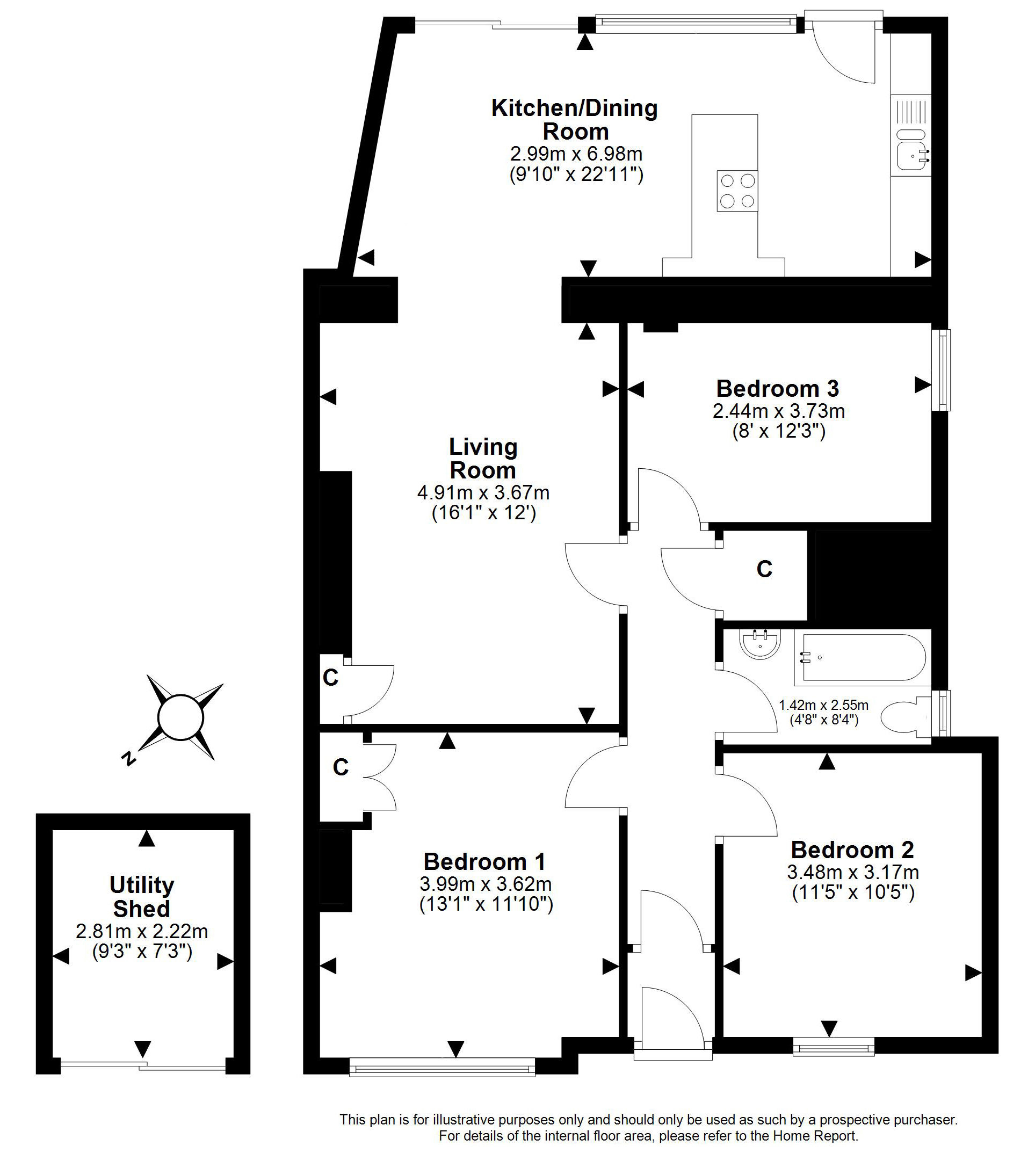 36, Hunter Terrace, Loanhead floorplan