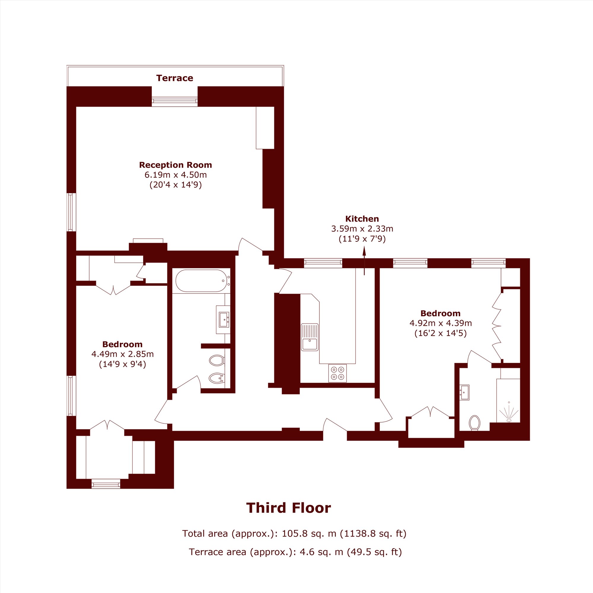 24, Cumberland Terrace, London floorplan