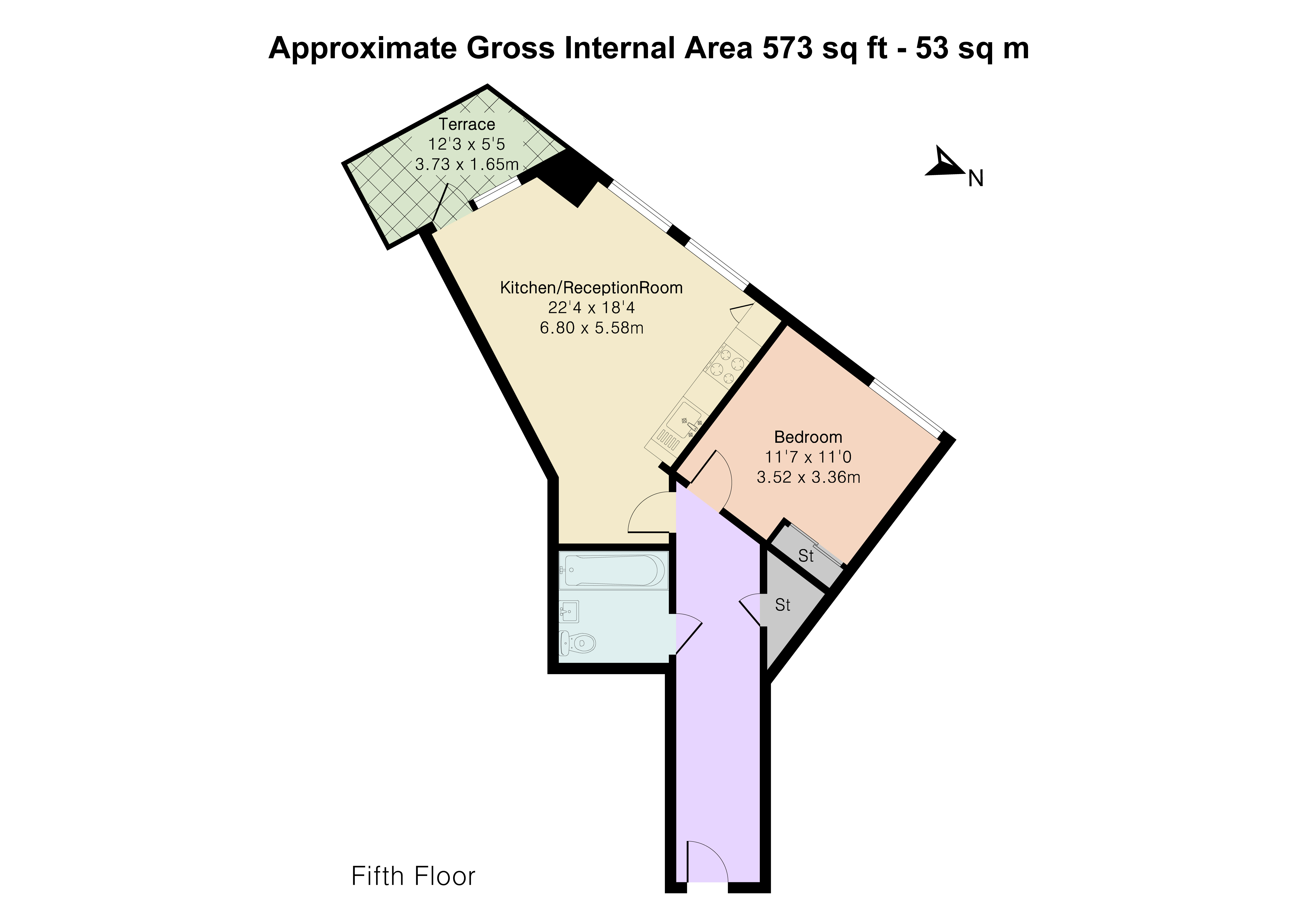 Apartment 507, Margerie Court, 5, Esker Place, London floorplan