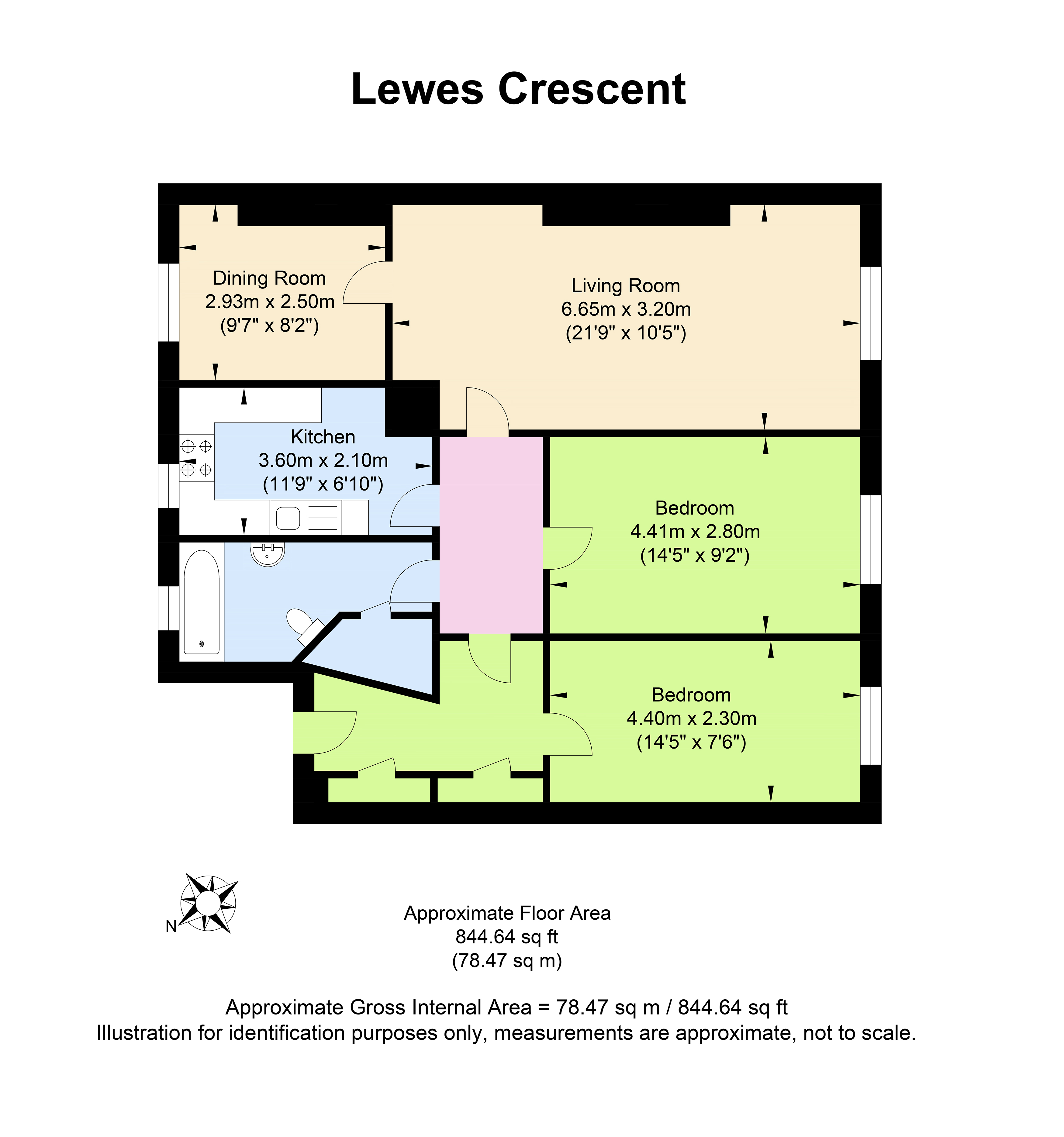 Flat 2, 16, Lewes Crescent, Brighton floorplan