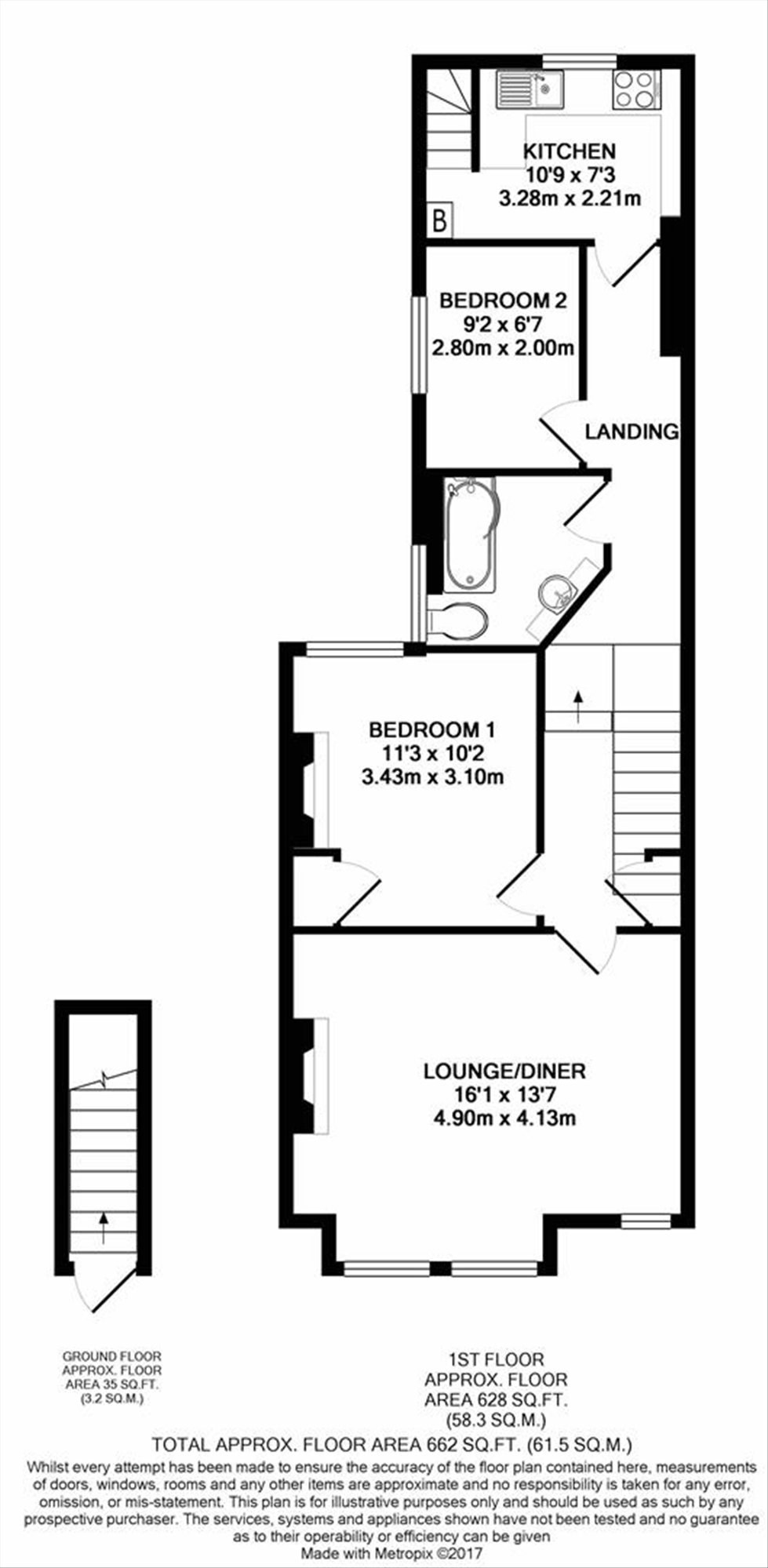 80a, Rosslyn Crescent, Harrow floorplan