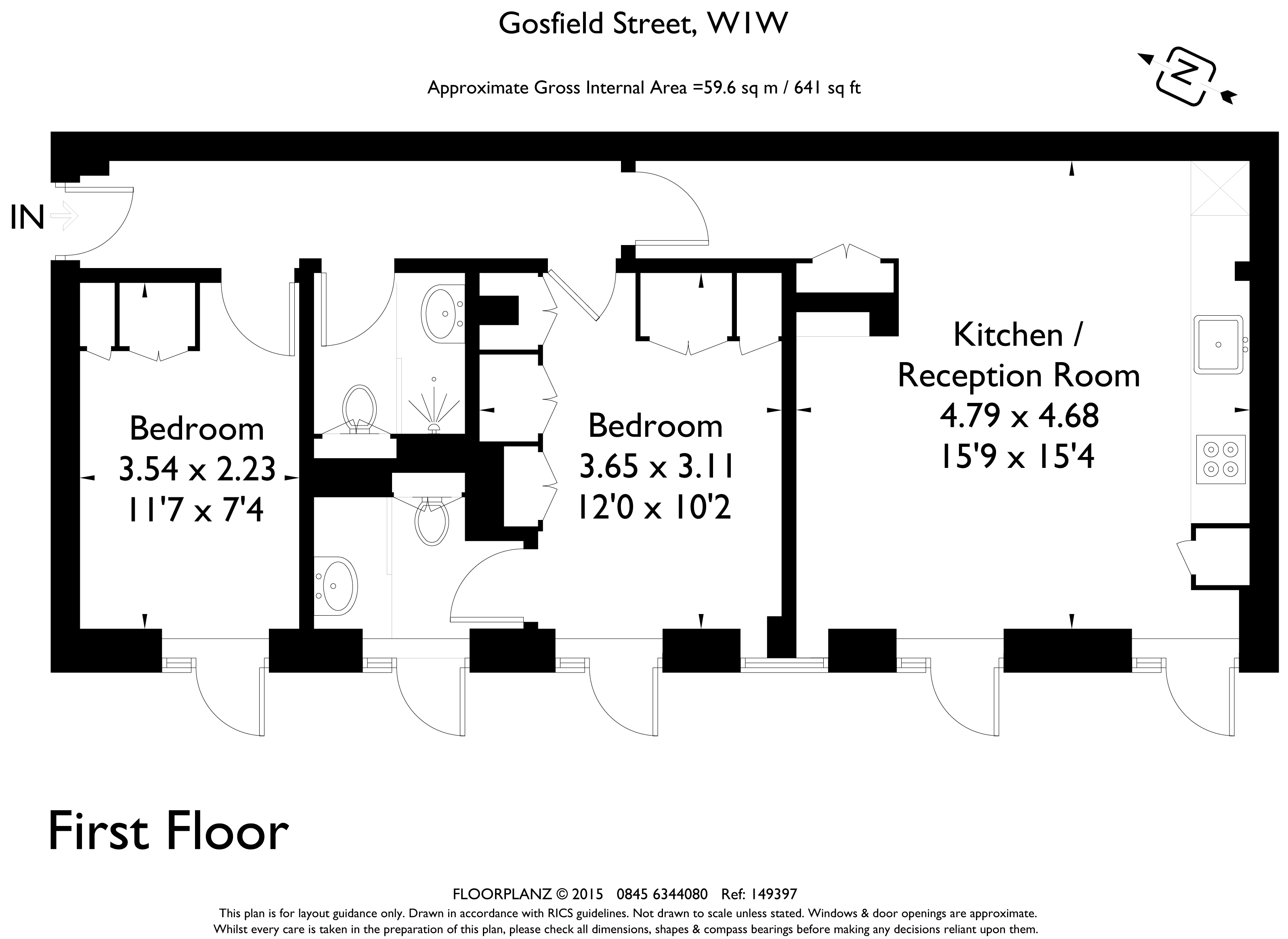 2 Bedrooms Flat to rent in Gosfield Street, Marylebone W1W