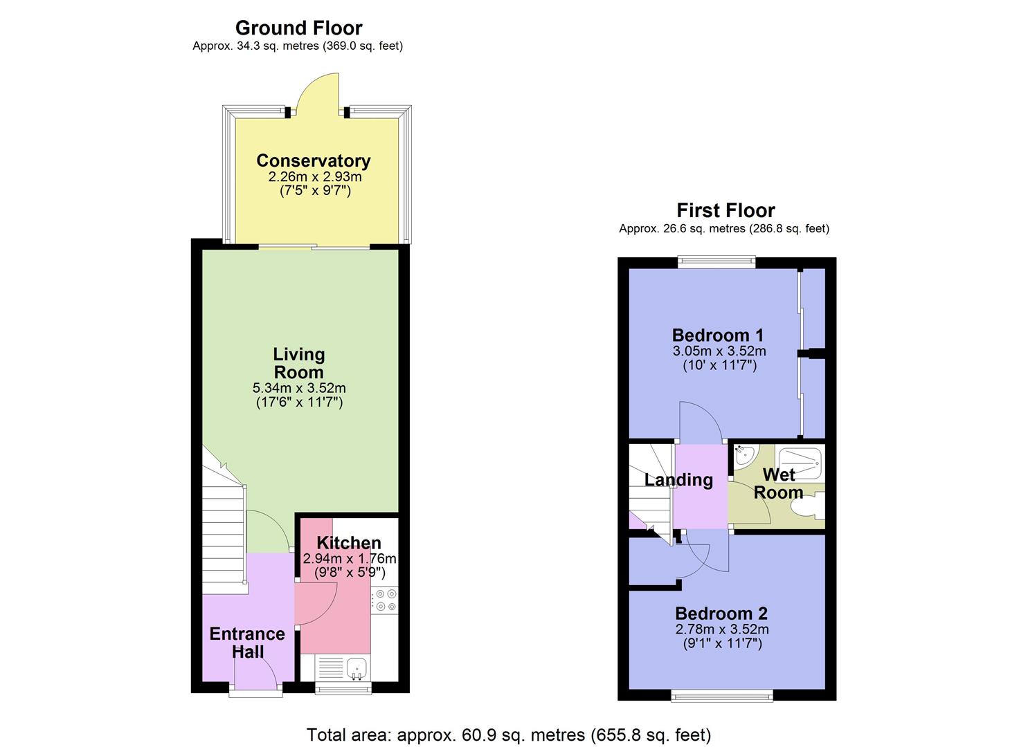 226, Church Lane, Coalville floorplan