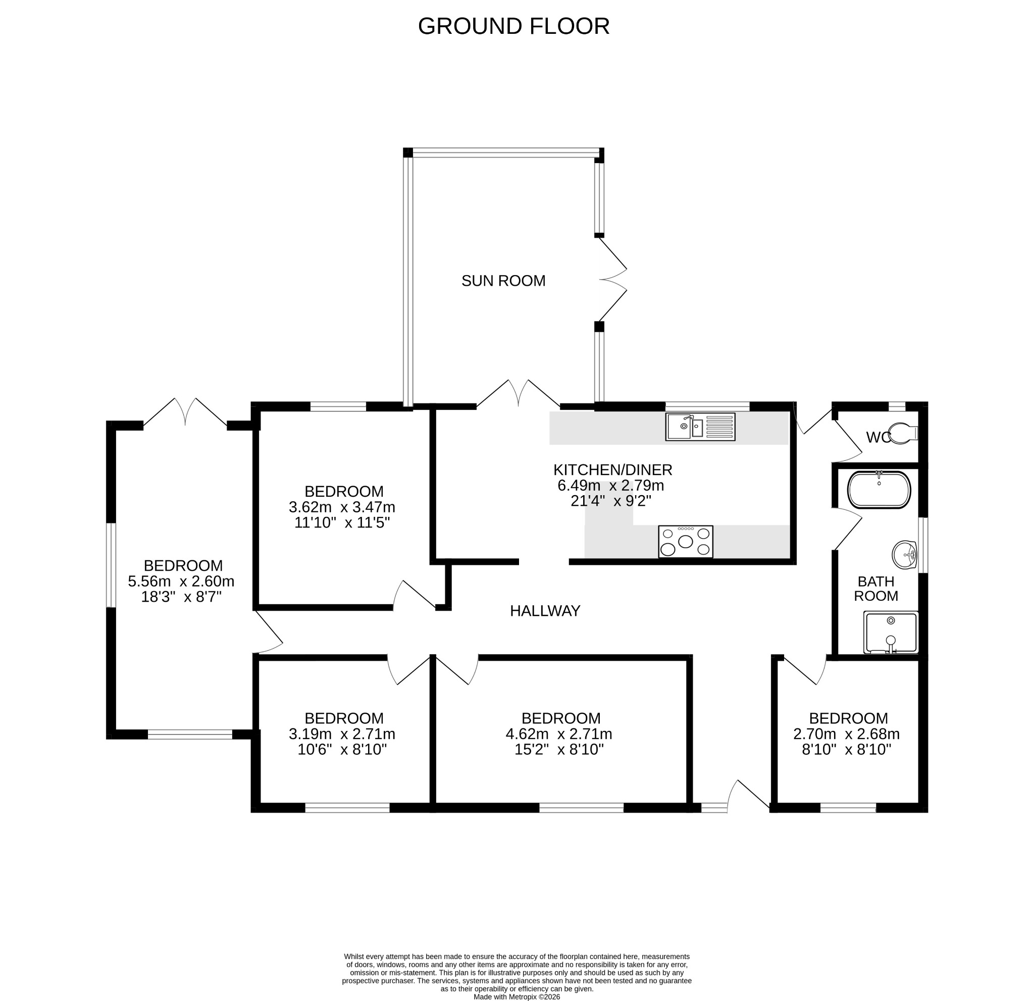 Barmichael, Horsedowns, Camborne floorplan