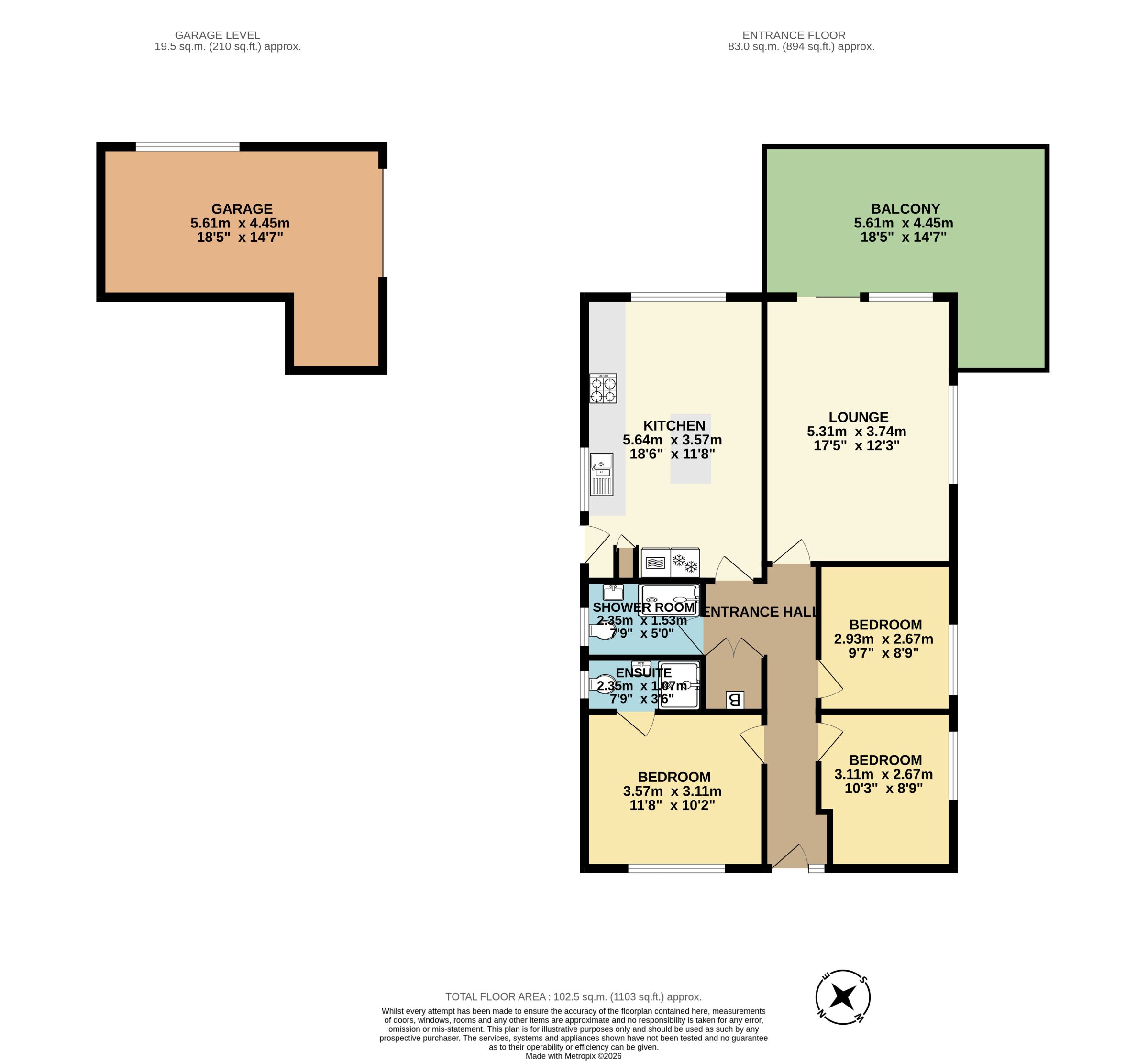 9 White Close, Paignton floorplan