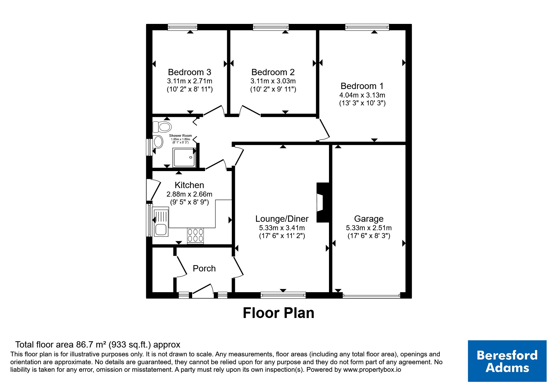 1, Ffordd Tegla, Wrexham floorplan