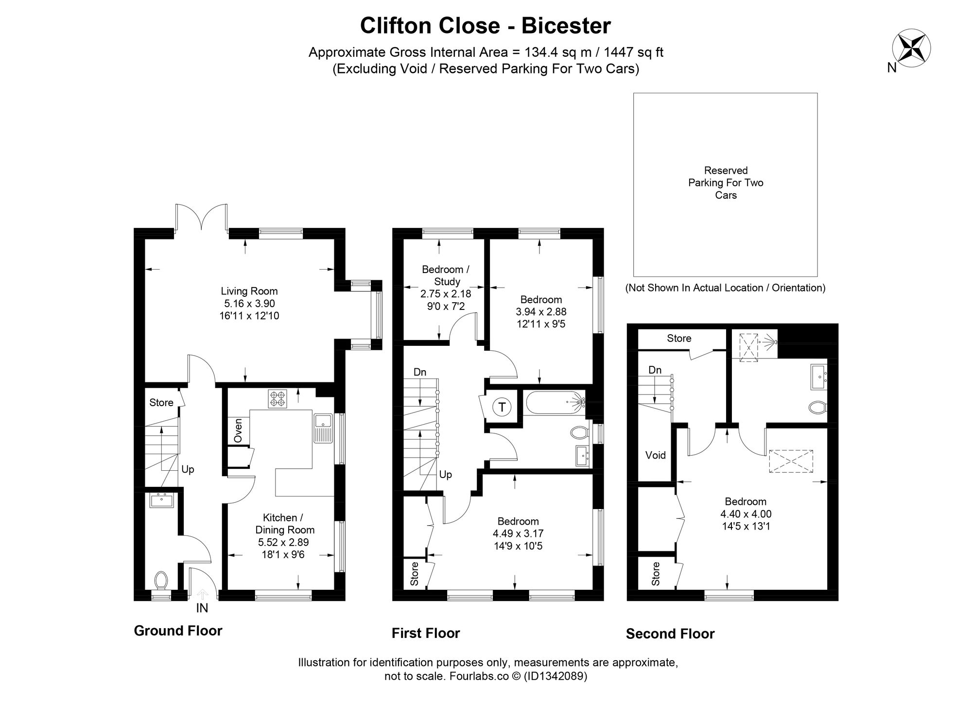 65 Clifton Close, Bicester floorplan