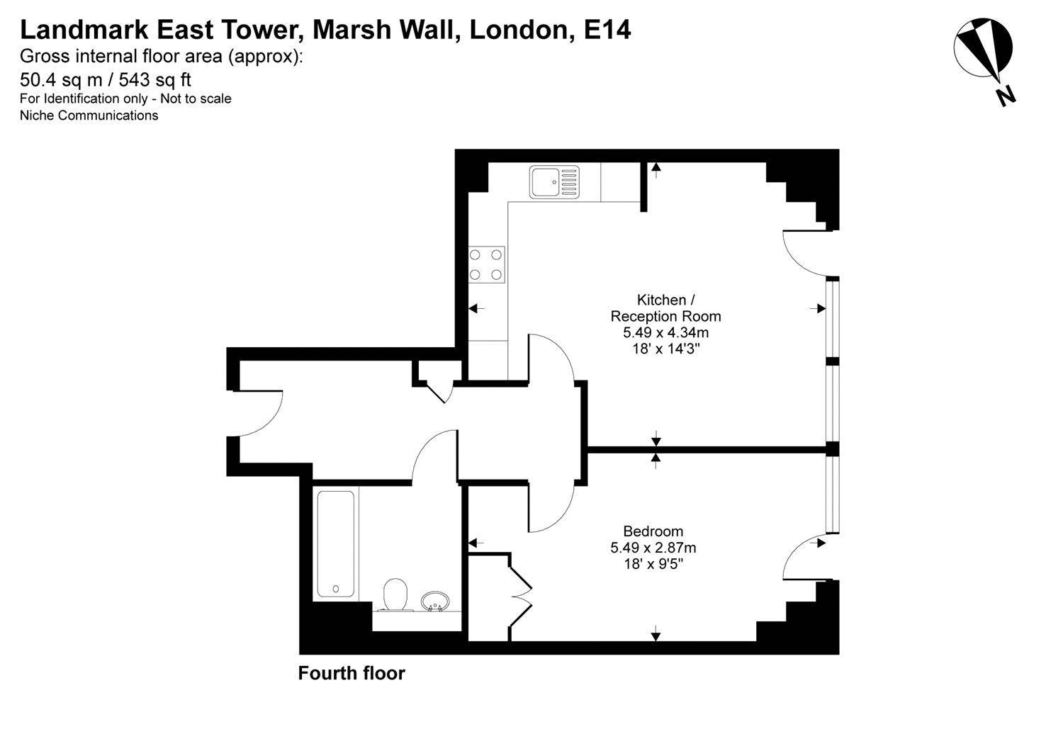 1 Bedrooms Flat to rent in Landmark Tower East, Canary Wharf, London E14