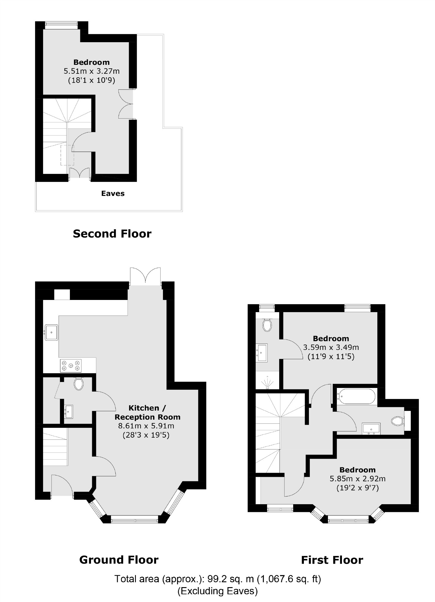2B, Woodberry Crescent, London floorplan