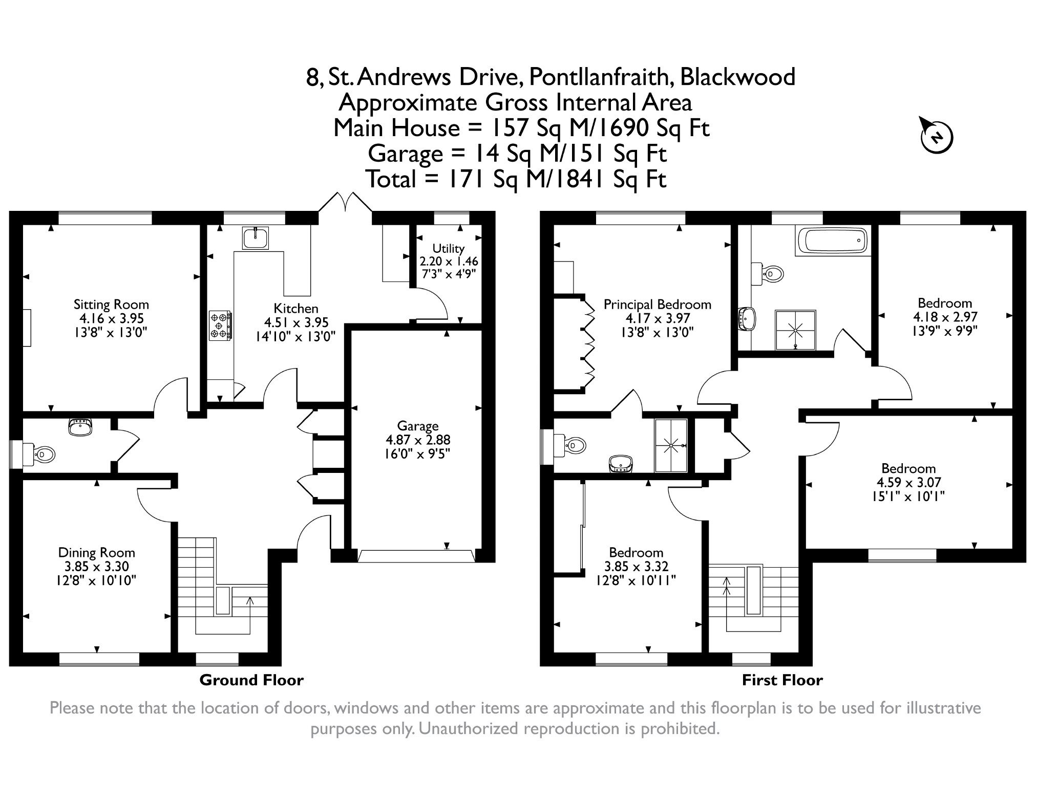 8, St. Andrews Drive, Pontllanfraith floorplan