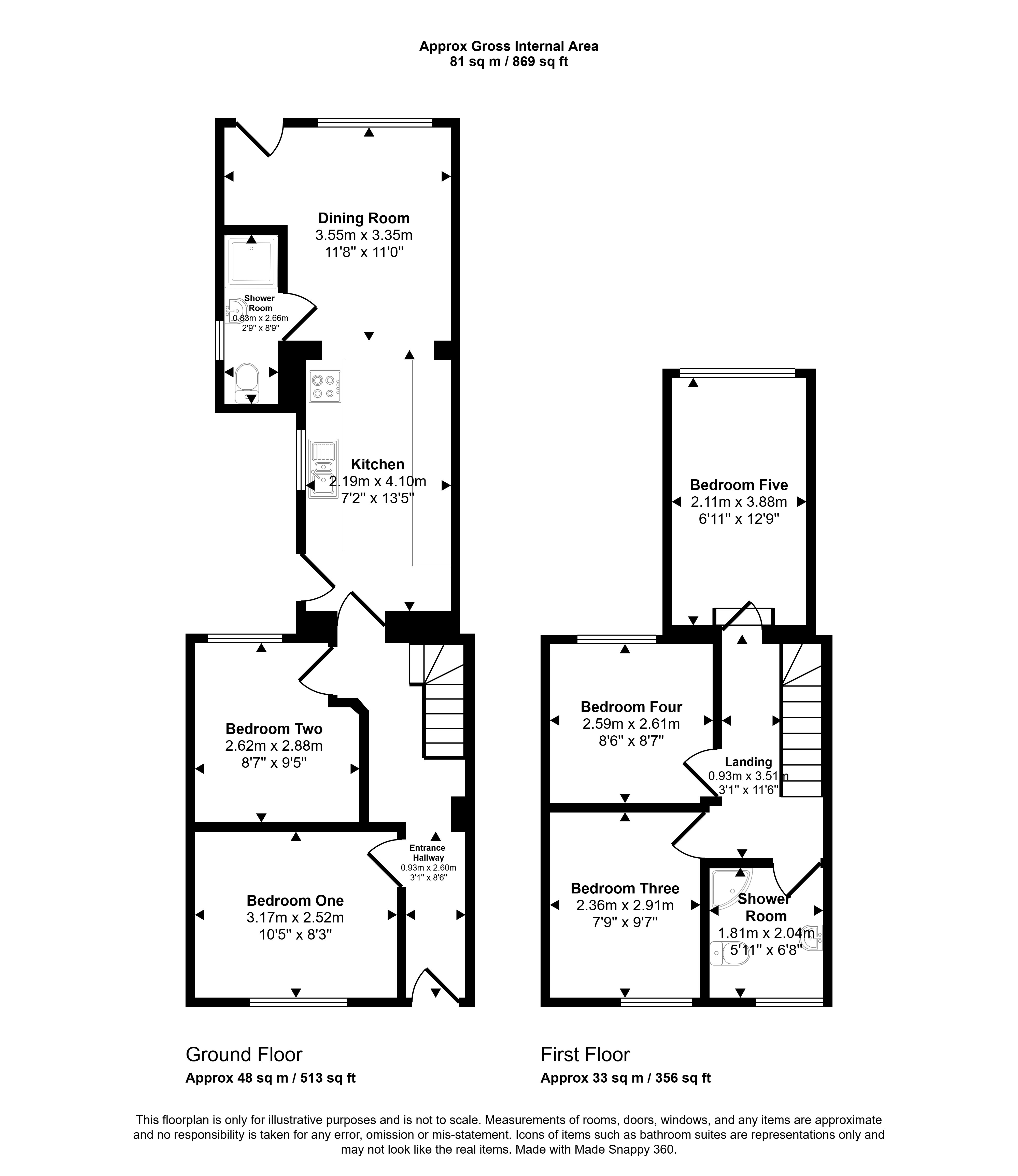 King Street, Treforest Pontypridd floorplan