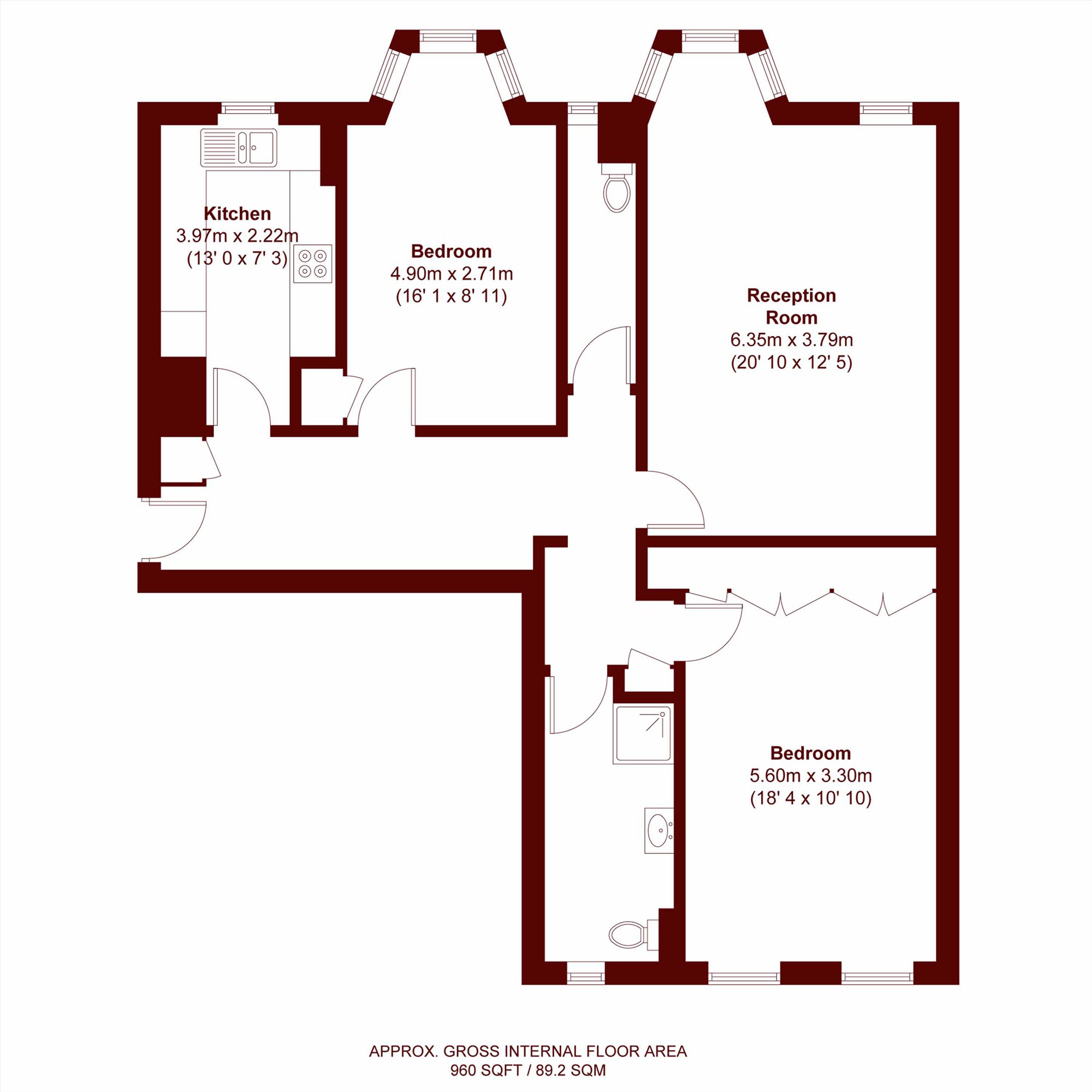 Flat 82, St. Johns Court, Finchley Road, London floorplan