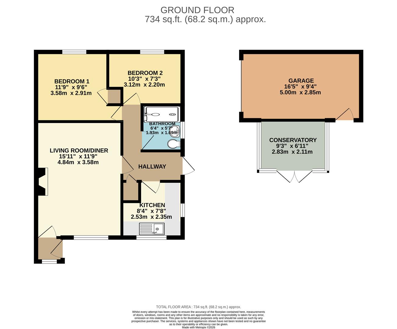 56, Ness Road, Cambridge floorplan