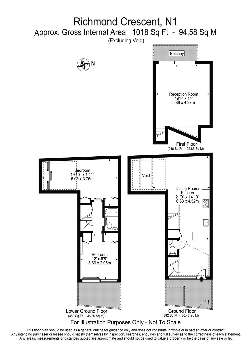 2 Bedrooms  to rent in Richmond Crescent, Islington, London N1