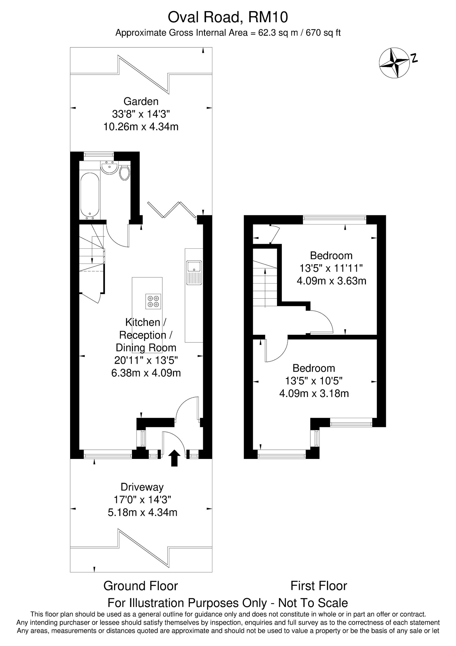 266, Oval Road North, Dagenham floorplan
