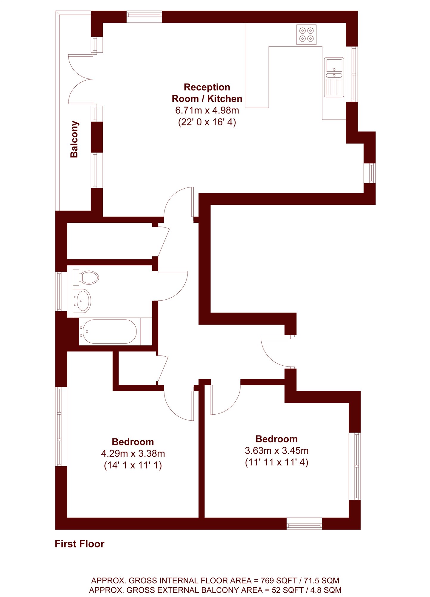 2 Spencer House, 1, Chambers Park Hill, London floorplan
