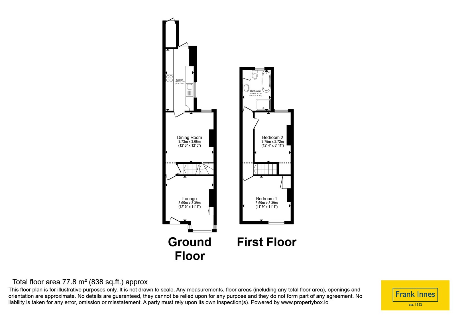 63, Portland Road, Nottingham floorplan